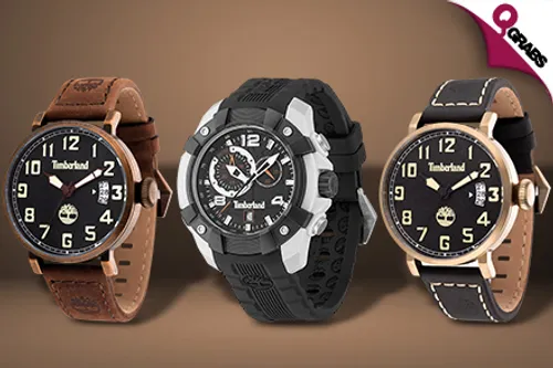 From QR310 Enjoy Natural Style with Men’s Timberland Watches - Choose from 6 Rugged Options! (Up to QR850 Value)